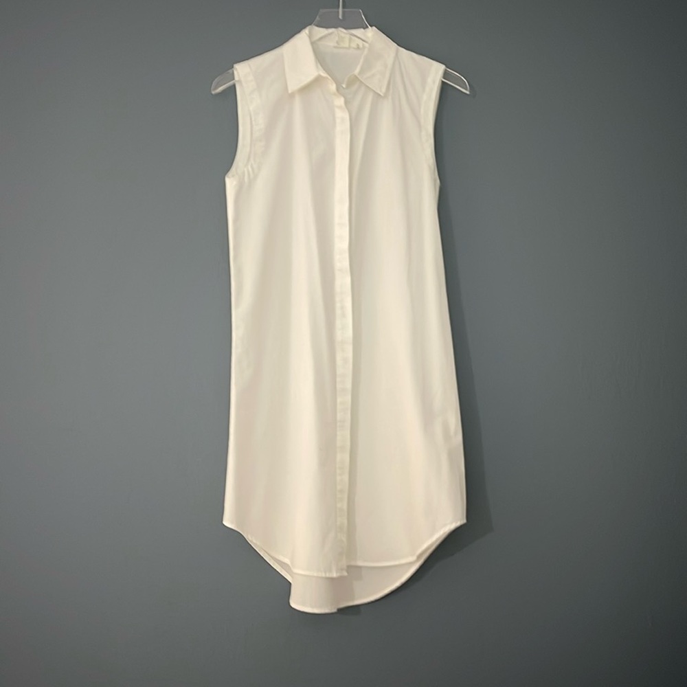 Eileen Fisher Project Organic cotton Slvless button down tunic